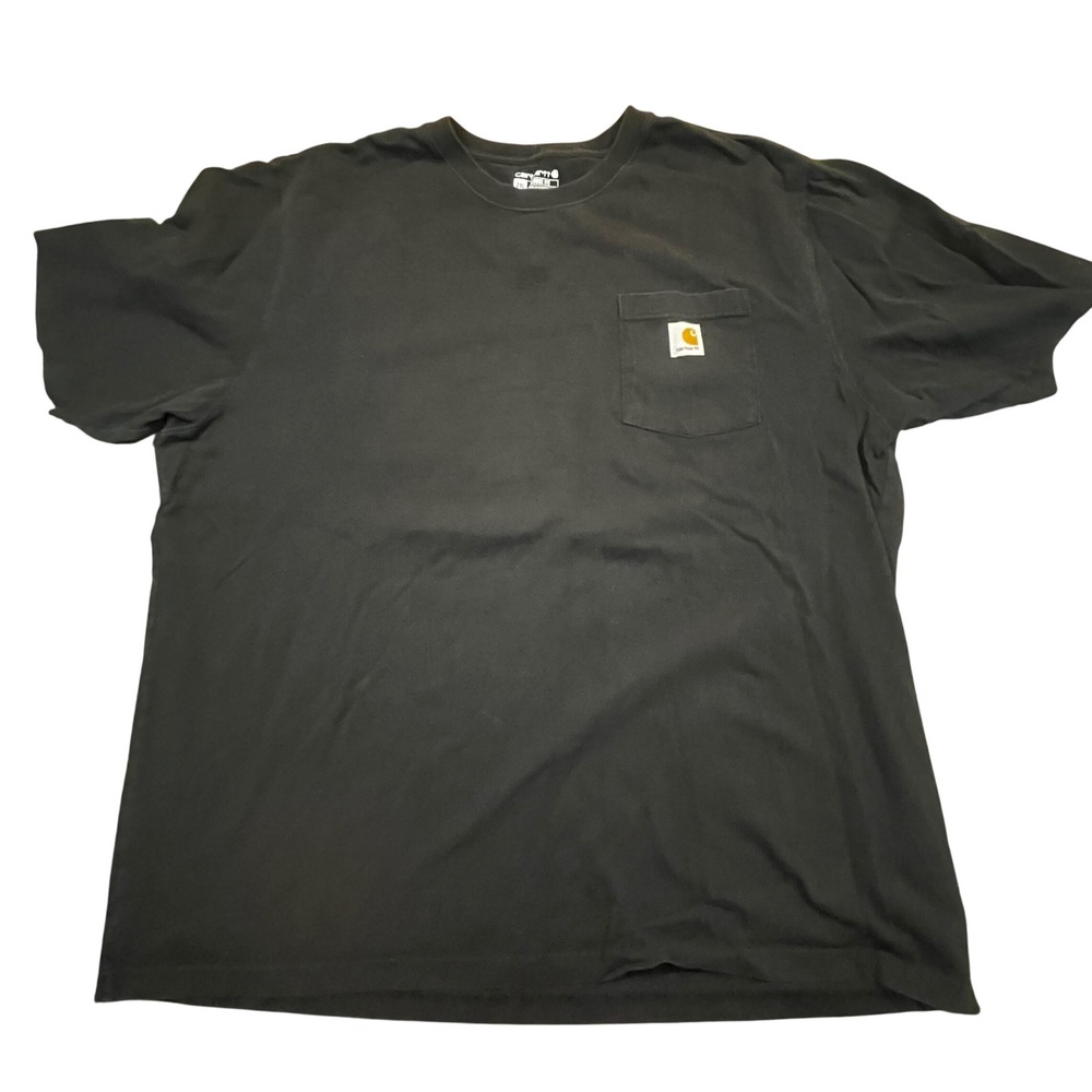 Carhartt Mens K87 Loose Fit Heavyweight Pocket T-Shirt Black 2XL Short Sleeve